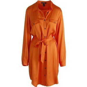 Lauren Ralph Lauren Orange Shirt Dress 20W NWT